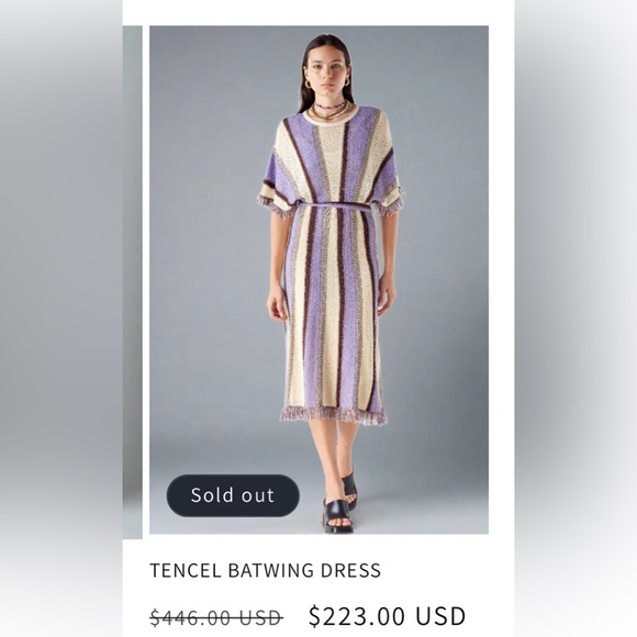 Happy Sheep tencel batwing dress NWOT - Picture 10 of 10